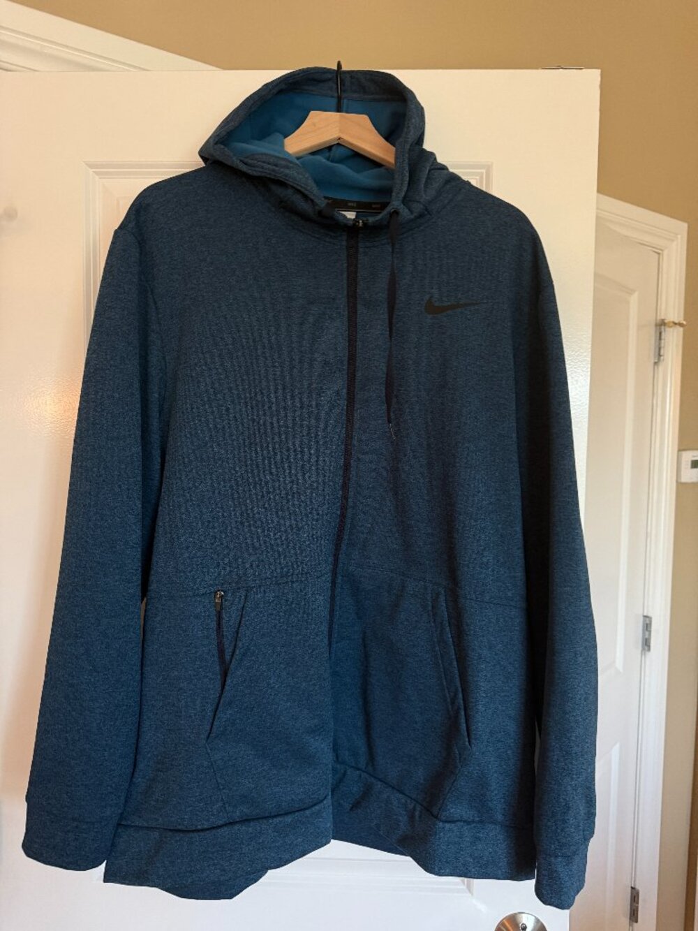 Nike Blue Full Zip Hoodie - Performance - XXL